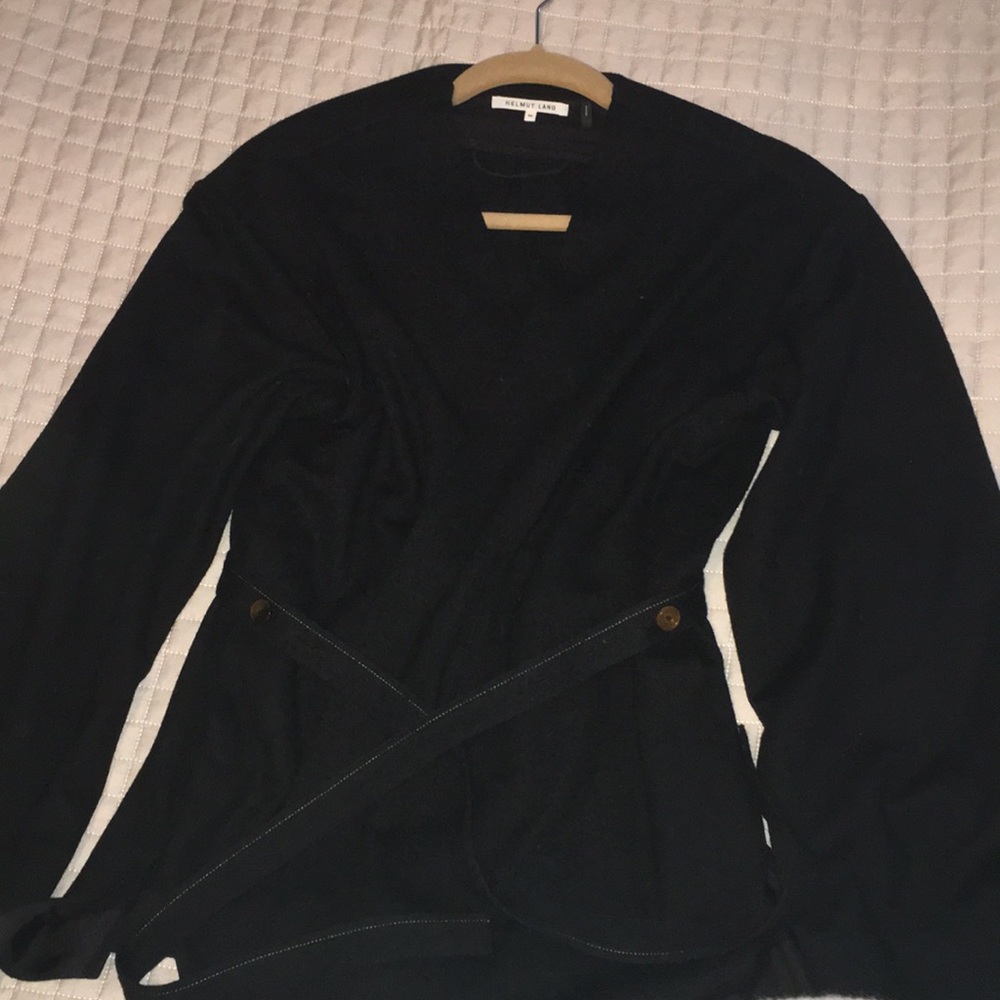 Belted wrap cardigan
